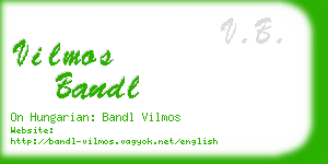 vilmos bandl business card